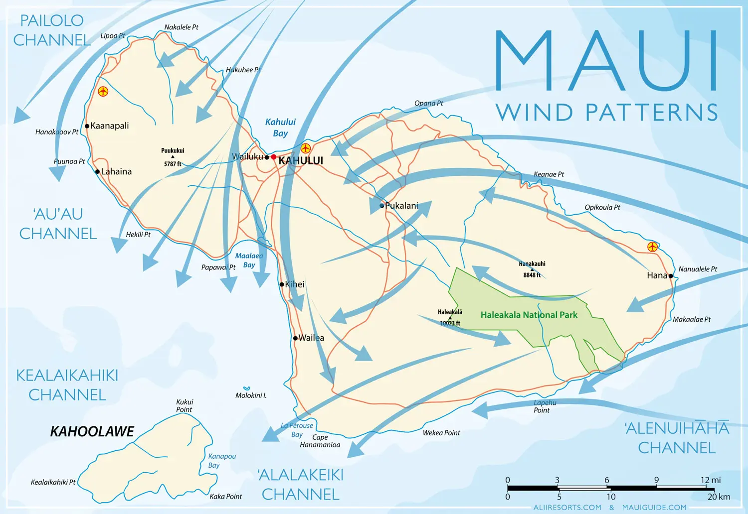 Maui wind patterns map