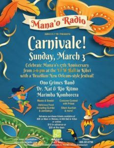 Mana’o Radio Presents: Carnivale! @ VFW Union Hall